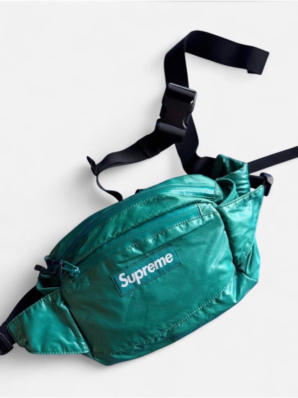 Supreme Teal Belt Bag with Black Strap